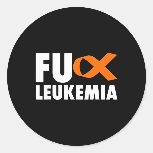 Adesivo FU Leucemia Diversão Leucemia Consciência (Frente)