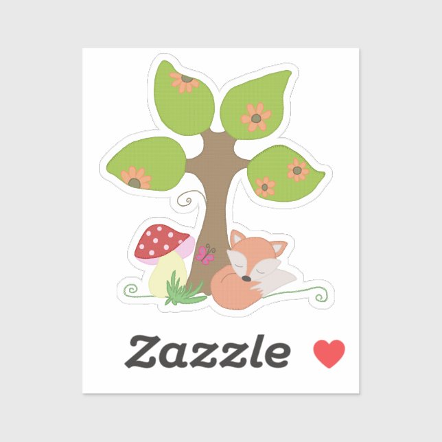 Adesivo Fuchs unterm Baum  (Folha)