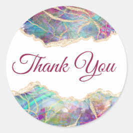 Adesivo Fuchsia Aquamarine Opal Obrigado