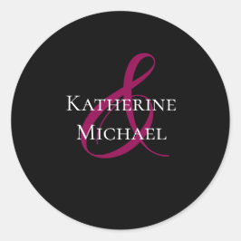 Adesivo Fuchsia Negra Moderna e Casamento Branco-