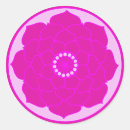 Adesivo Fuchsia Pink Lotus Mandala