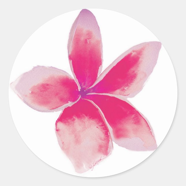 Adesivo Fuchsia Plumeria Sticker (Frente)