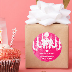 Adesivo Fuchsia Rosa Escolher Candelier de Vintagem de Cor