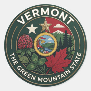 Adesivo 🌳 Fuga pelas Montanhas Verdes em Burlington Vermo