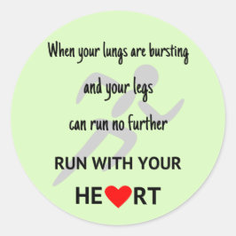 Adesivo Fuja com seus esportes de motivação cardíaca