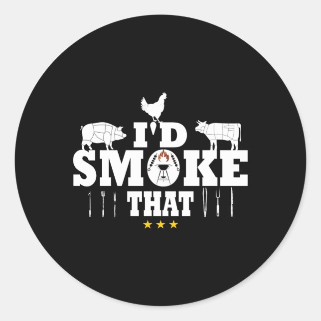 Adesivo Fumava Churrasco De Ferramentas De Grelha No Acamp (Frente)