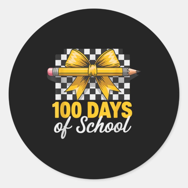 Adesivo Fun 100 Days Teacher Celebration School Clroom Sty (Frente)
