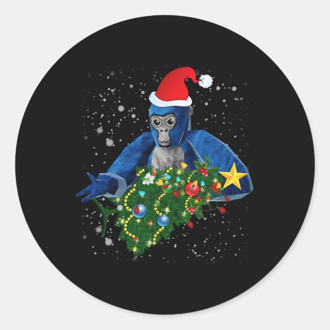 Adesivo Fun Christmas Gorilla Tag  (Frente)