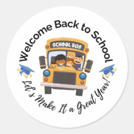 Adesivo Fun School Bus Sticker for Kids