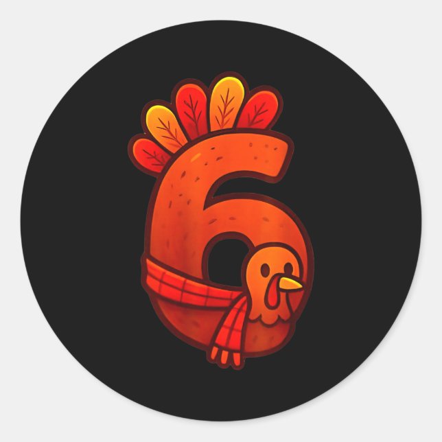 Adesivo Fun Six Seven 6 7 Meme Design Couples Thanksgiving (Frente)