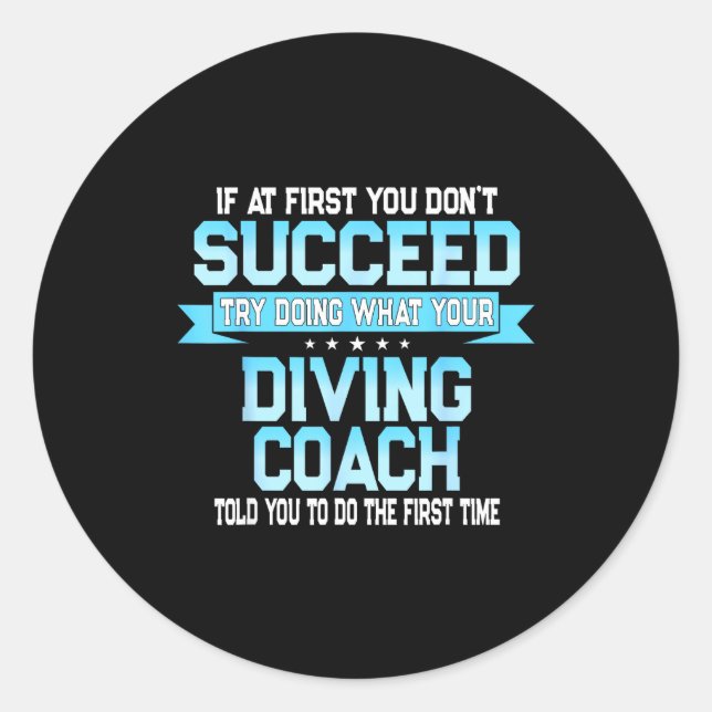 Adesivo Fun Srt Coach Meme - Funny Diving Saying  (Frente)