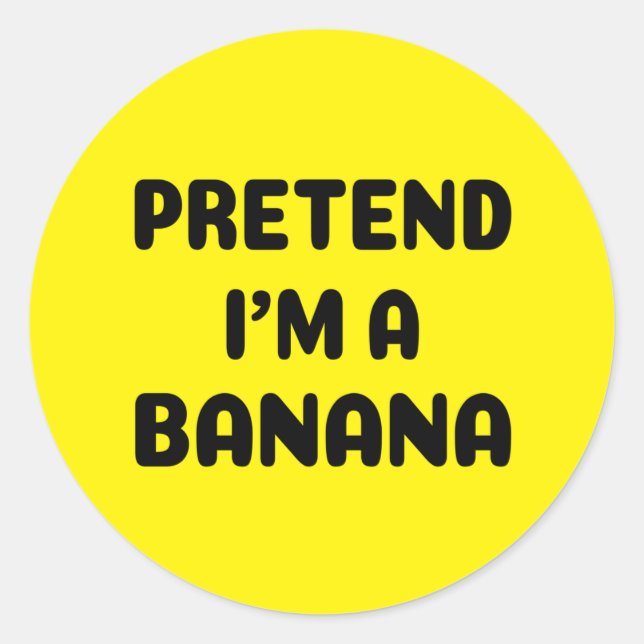 Adesivo Função Halloween - Finja que sou uma Banana  (Frente)