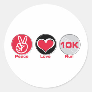 Adesivo Funcionamento 10K do amor da paz