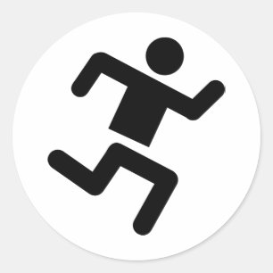 Adesivo funcionamento preto do velocista do atletismo do