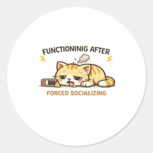 Adesivo Funcionando Após Socialização Forçada Gato Engraça
