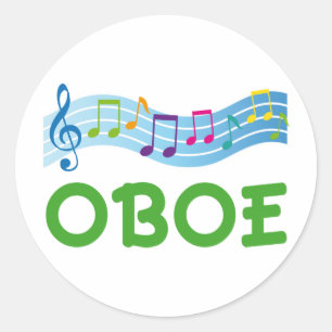 Adesivo Funcionarios De Música Brilhante Oboe Gift