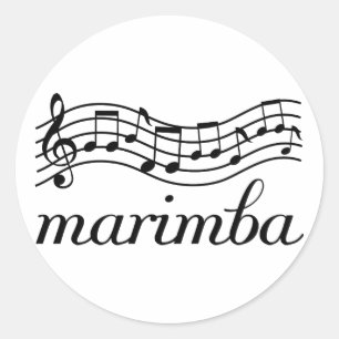 Adesivo Funcionarios de Música Preta Marimba