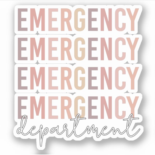 Adesivo Funcionarios ER do Departamento de Emergência | En (Frente)