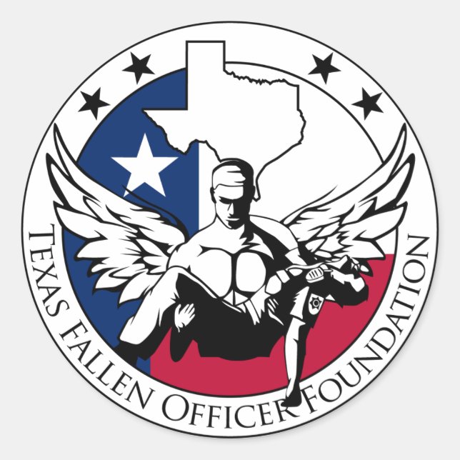 Adesivo Fundação Oficial do Texas Fallen (Frente)