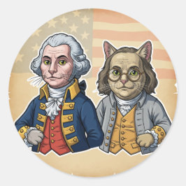 Adesivo Fundadores dos Pawthers - 4 de julho Cat Sticker