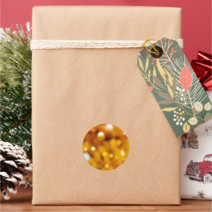 Adesivo Fundo Bokeh de Natal em Dourado Festivo