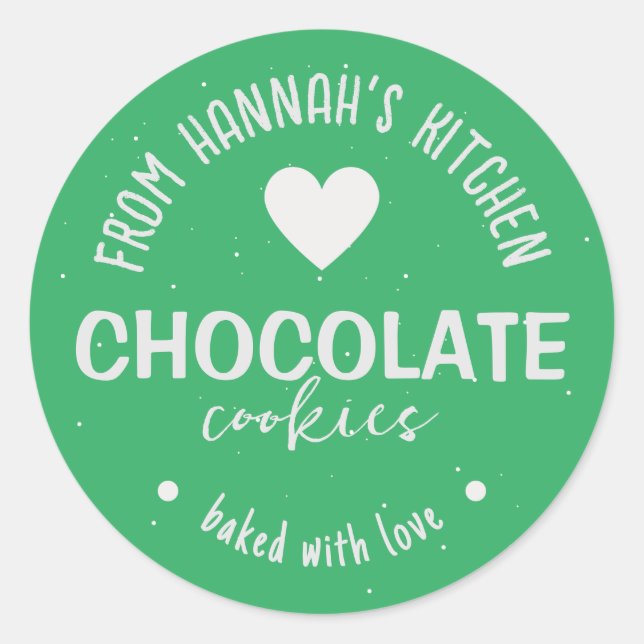 Adesivo Fundo Brilhante Verde Mar Assado Com Amor (Frente)