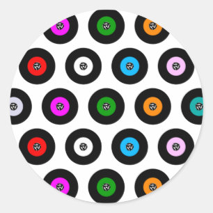 Adesivo Fundo contínuo do registro do Solteiro de 45 RPM