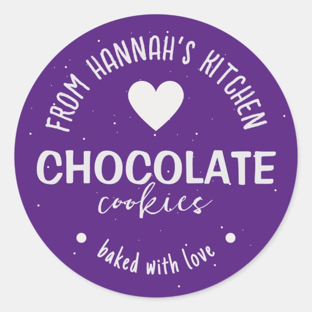 Adesivo Fundo De Brilho Roxo Com Amor (Frente)