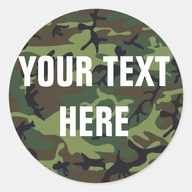 Adesivo Fundo de Camuflagem para Texto Personalizado (Frente)