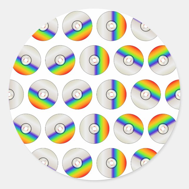 Adesivo Fundo de repetição de disco de CD (Frente)