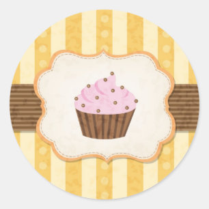 Adesivo Fundo do Cupcake Vintage