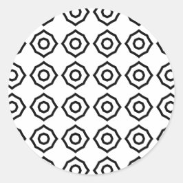 Adesivo Fundo do Octagão Geométrico Branco do Artista Pret