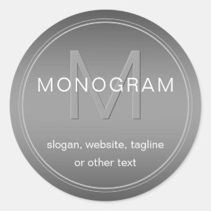 Adesivo Fundo e Monograma de Cores Editáveis