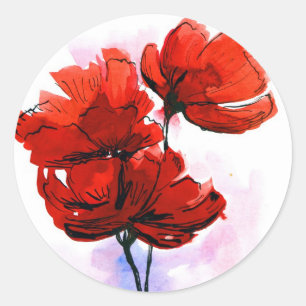 Adesivo Fundo floral pintado abstrato 2