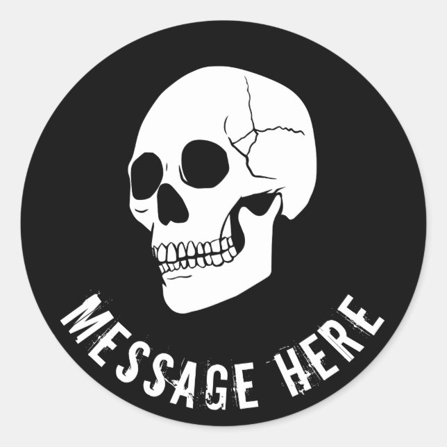 Adesivo Fundo Laranja do Sticker Arredondado Personalizáve (Frente)