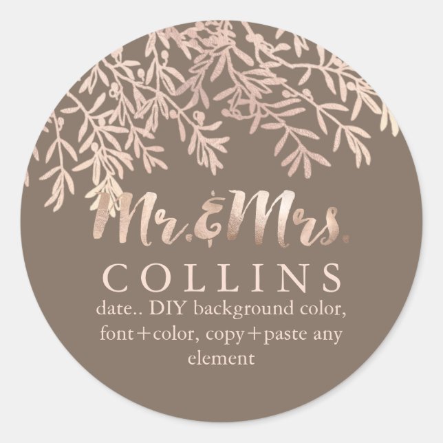 Adesivo Fundo PixDezines Azeitonas/Rosa de Faux Dourado/DI (Frente)