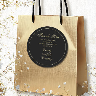 Adesivo Fundo Preto Escuro Script Dourado Tradicional