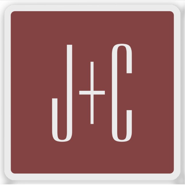 Adesivo Fundo Vermelho Borgonha Editável e Transparente (Frente)