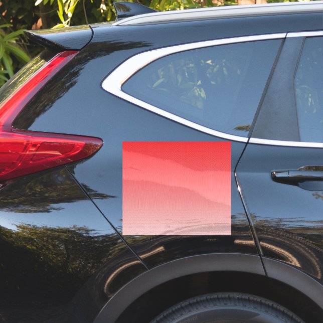 Adesivo fundo vermelho e branco com quadrados pequenos (Lado do carro)