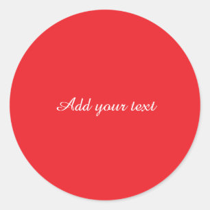Adesivo Fundo vermelho, texto branco, modelo