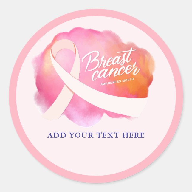 Adesivo Fundraiser de sensibilização para o Cancer, de fit (Frente)