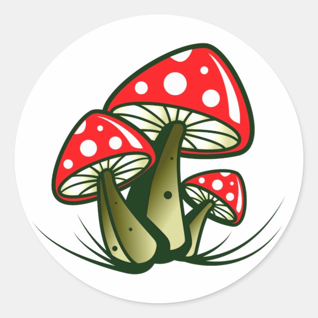 Adesivo Fungos de mosca toadstools (Frente)