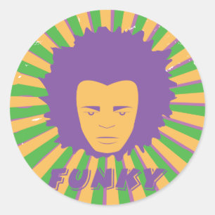 Adesivo Funk ~ Funky Retro 80 anos 1980 Disco Man