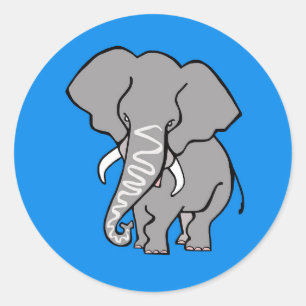 Adesivo Funky African ELEPHANT - Sticker