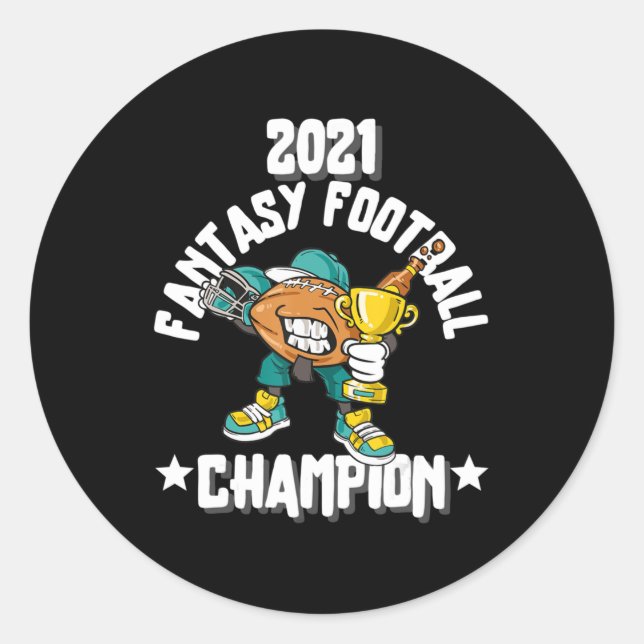 ADESIVO FUNNY 2021 FANTASY FOTBALL CHAMPION FANTASY LEAGU (Frente)