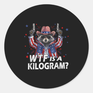 Adesivo Funny 4 De Julho Raccoon Usa Wtf É Kg Feral Amer