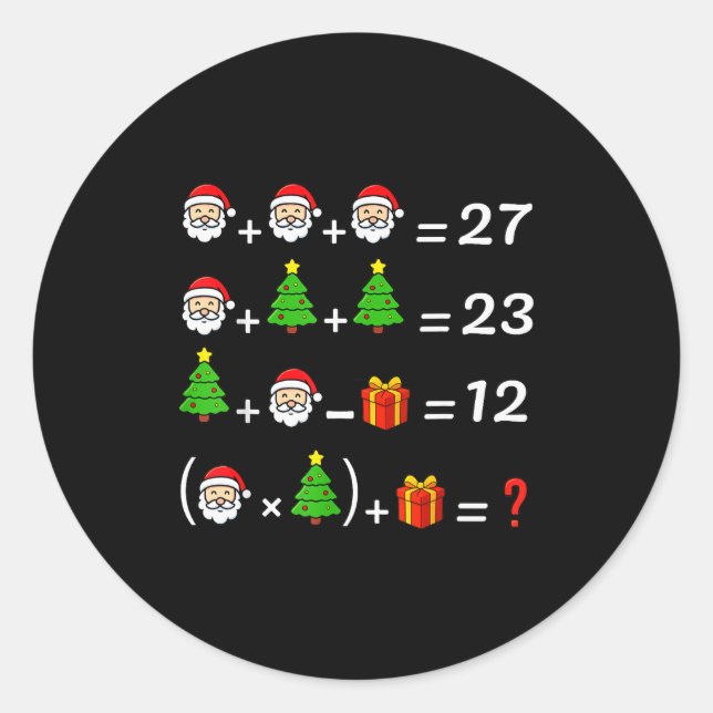 Adesivo Funny 67 Meme Christmas Math Teacher Santa Six Sev (Frente)