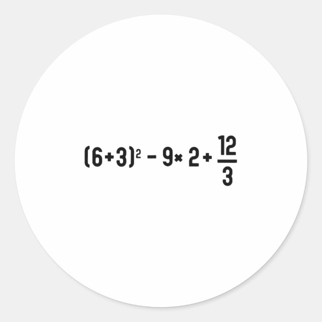 Adesivo Funny 67 Meme Pemdas Elementary Math Teacher Brain (Frente)