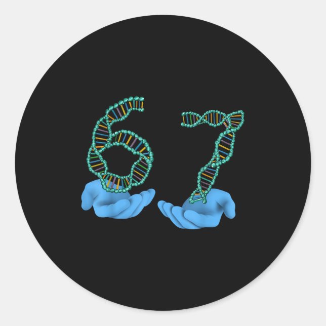 Adesivo Funny 67 Number Meme Dna Replication Molecular Sci (Frente)