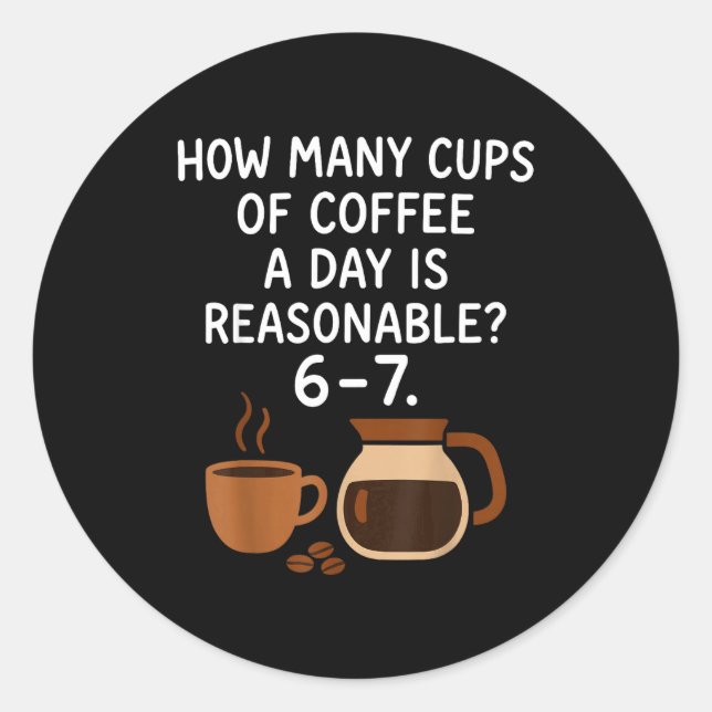 Adesivo Funny 67 Six Seven Meme Coffee Lover Teacher  (Frente)